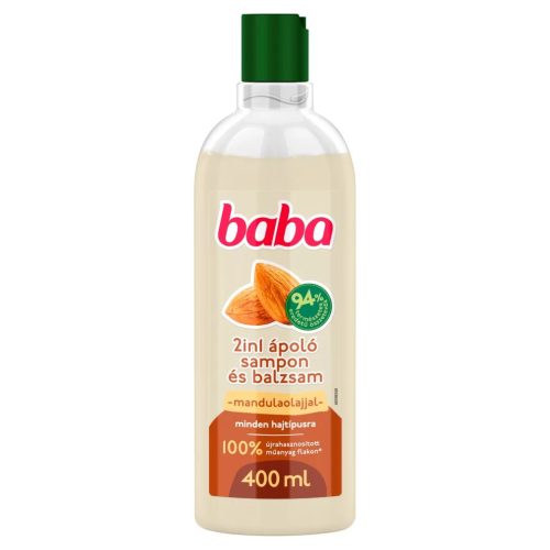 Baba 2in1 sampon és balzsam mandulaolajjal minden hajtípusra 400 ml
