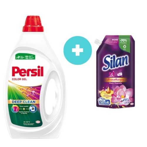 Persil Color Gel folyékony mosószer színes ruhákhoz 55 mosás 2,475 l+AJÁNDÉK:Silan Aromatherapy Magic Magnolia öblítő koncentrátum 54 mosás 594ml