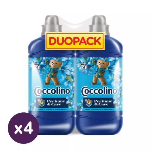 Coccolino Passion Flower&Bergamot öblítőkoncentrátum 4x2x1275 ml (408 mosás)