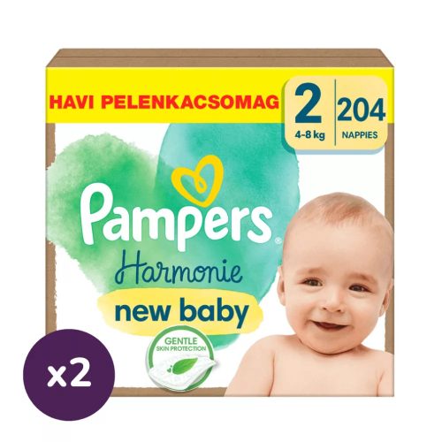 Pampers Harmonie pelenka 2, 4-8 kg, HAVI PELENKACSOMAG 404 db