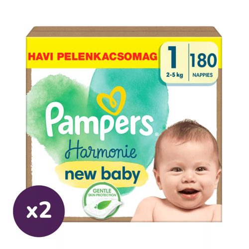 Pampers Harmonie pelenka 1, 2-5 kg, HAVI PELENKACSOMAG 360 db