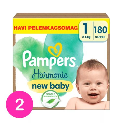 Pampers Harmonie pelenka 1, 2-5 kg, HAVI PELENKACSOMAG 360 db