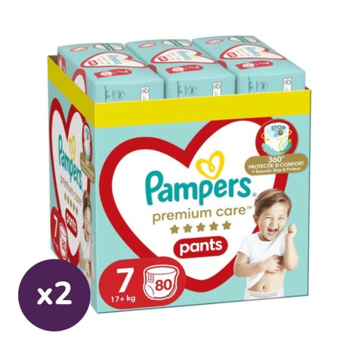 Pampers Premium Care Pants bugyipelenka 7, 17+ kg HAVI PELENKACSOMAG 160 db