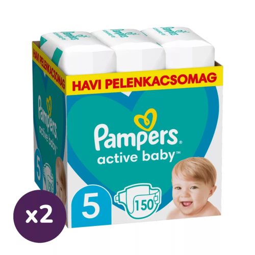Pampers Active Baby pelenka, Junior 5, 11-16 kg, 1+1, 300 db