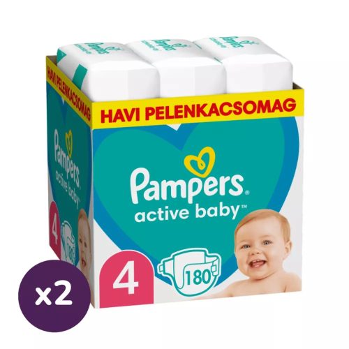 Pampers Active Baby pelenka, Maxi 4, 9-14 kg, 1+1, 360 db