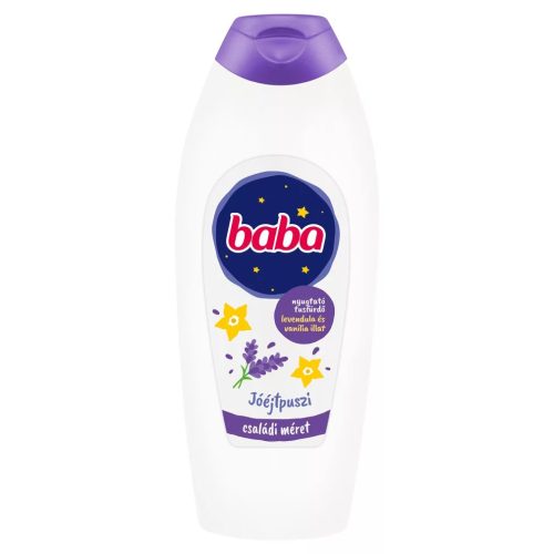 Baba nyugtató Jóéjtpuszi tusfürdő levendula és vanília illat (750 ml)