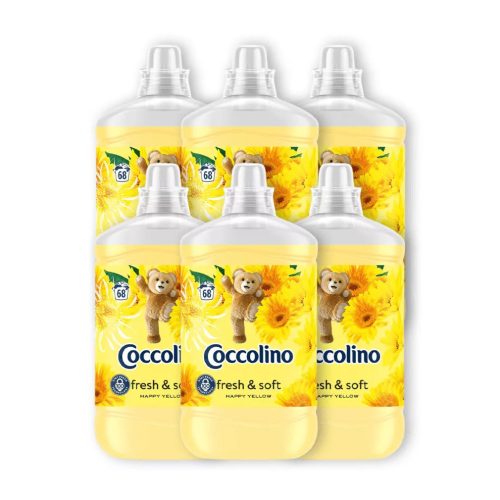 Coccolino Happy Yellow öblítőkoncentrátum 6x1700 ml (408 mosás)