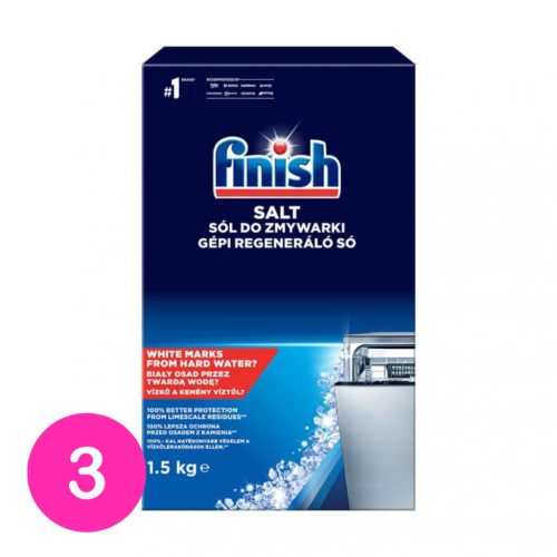 Finish regeneráló mosogatógép só 3x1,5 kg
