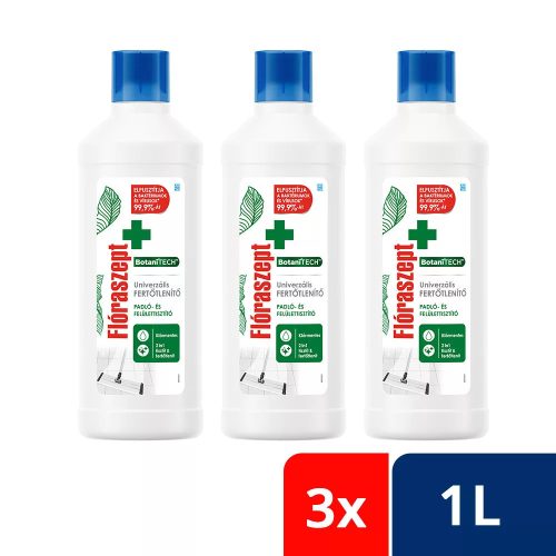 Flóraszept Botanitech univerzális fertőtlenítő padló- és felülettisztító (3x1000 ml)