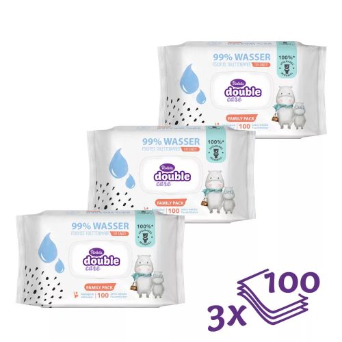Violeta nedves toalettpapír, 99%-os víztartalommal (3x100 db)