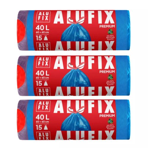 Alufix Szemeteszsák zárószalaggal, 40 liter (3x15 db)