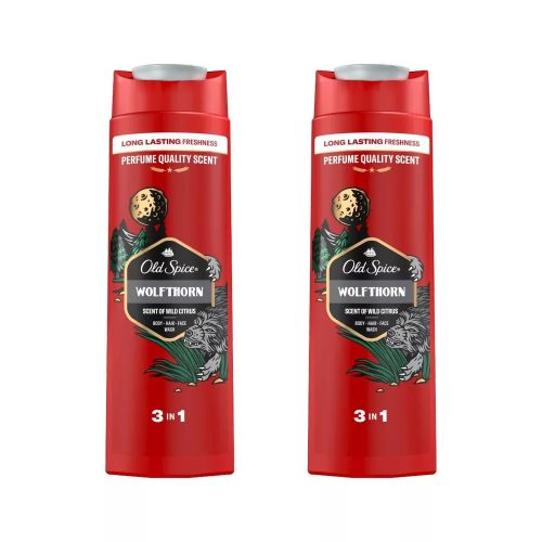 Old Spice WolfThorn 3 az 1-ben tusfürdő és sampon (2x400 ml)