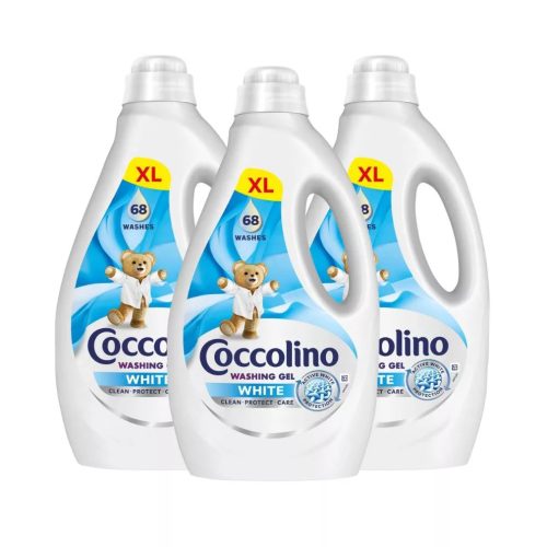 Coccolino Care Mosógél, white 3x2,72 liter (204 mosás)