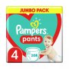 Pampers Pants bugyipelenka, Maxi 4, 9-15 kg HAVI PELENKACSOMAG 208 db