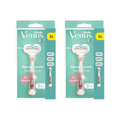 Gillette Venus Deluxe Smooth Sensitive borotva (2x3 db borotvabetéttel)