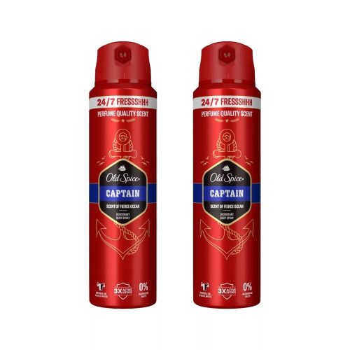 Old Spice Captain dezodor spray férfiaknak (2x200 ml)