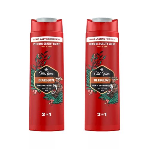 Old Spice Bearglove 3 az 1-ben tusfürdő és sampon (2x400 ml)
