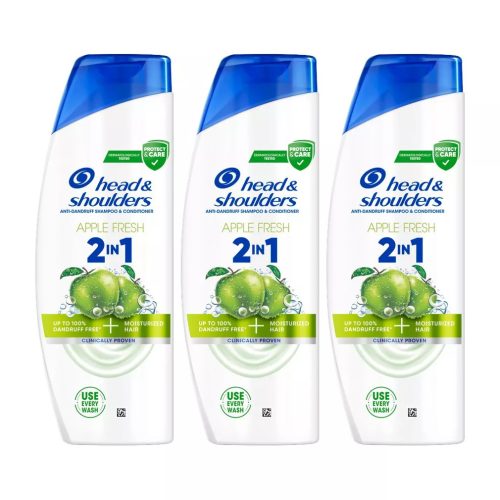 Head & Shoulders Apple Fresh 2az1-ben korpásodás elleni sampon (3x330 ml)