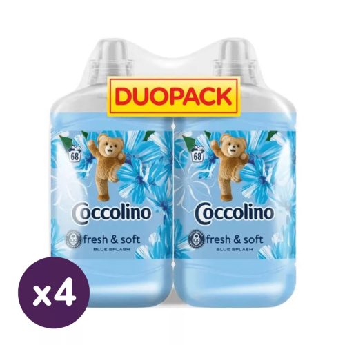 Coccolino Blue Splash öblítőkoncentrátum 4x2x1700 ml (544 mosás)