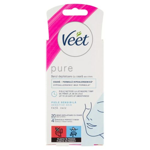 Veet Pure Gyantaszalagok Arcra – érzékeny bőrre (20 db)