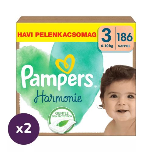 Pampers Harmonie pelenka 3, 6-10 kg, HAVI PELENKACSOMAG 372 db