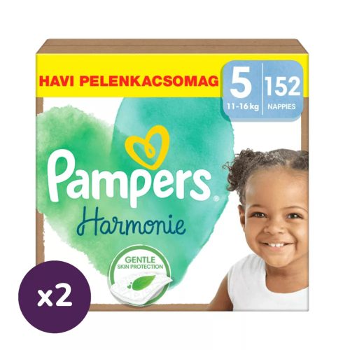 Pampers Harmonie pelenka 5, 11-16 kg, HAVI PELENKACSOMAG 304 db
