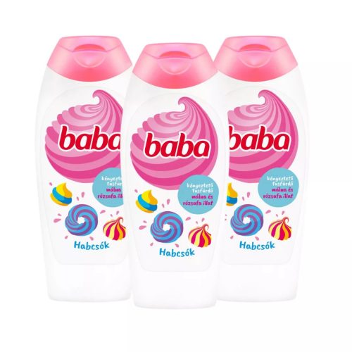 Baba kényeztető tusfürdő málna és rózsafa illattal (3x400 ml)
