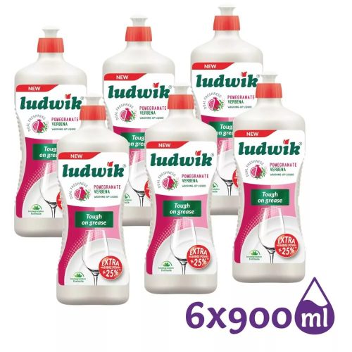 Ludwik gránátalma és verbena illatú mosogatószer (6x900 g)