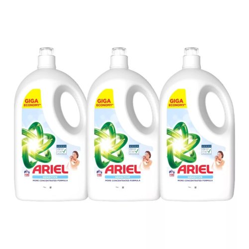  Ariel Sensitive Skin folyékony mosószer 3x4,5 liter (300 mosás)