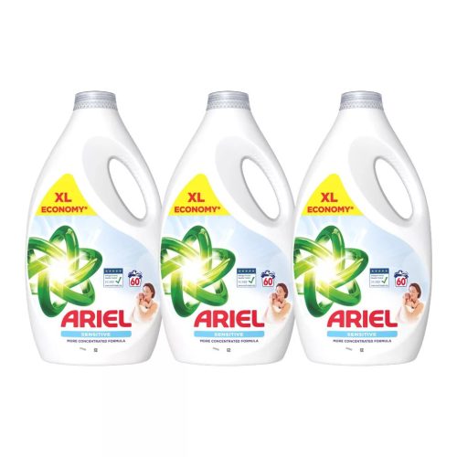 Ariel Sensitive Skin folyékony mosószer 3x2,7 liter (180 mosás)