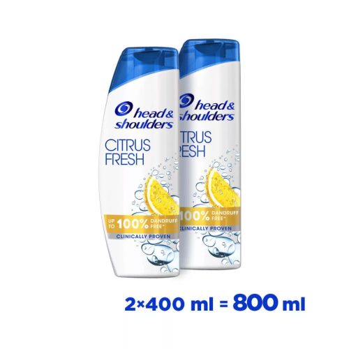 Head & Shoulders Citrus Fresh korpásodás elleni sampon (2x400 ml)