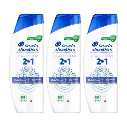 Head & Shoulders Classic Clean 2az1-ben korpásodás elleni sampon (3x330 ml)