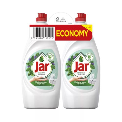 Jar Sensitive mosogatószer Tea Tree & Mint (2x900 ml)