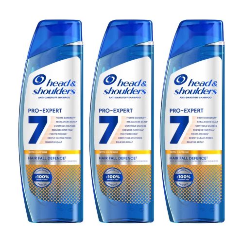 Head & Shoulders Pro-Expert 7 korpásodás és hajhullás elleni sampon koffeinnel (3x250 ml)