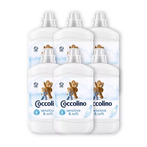 Coccolino Sensitive Pure öblítőkoncentrátum 6x1700 ml (408 mosás)