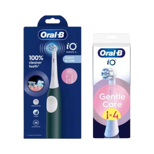Oral-B iO2 Green Forest fogkefe + Gentle Care pótfej csomag